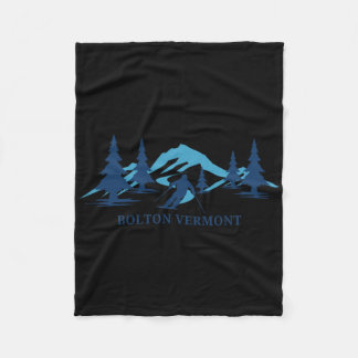 Bolton Vermont Ski Resort Skiing Skier  Fleece Blanket