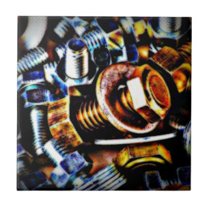 Bolts Pop Art Ceramic Tile