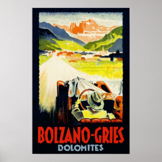 Bolzano - Gries travel poster. Italy Poster