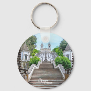 Bom Jesus Braga Sanctuary photo, with prayer Key Ring