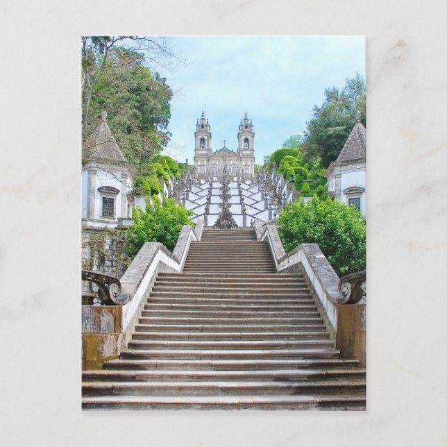 Bom Jesus do Monte Sanctuary in Braga, Portugal Postcard (Front)