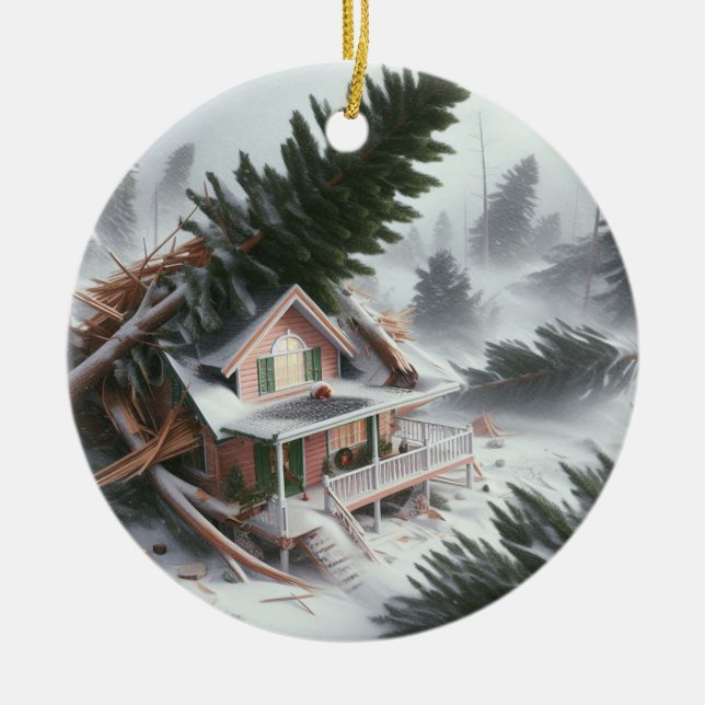Bomb Cyclone House 4 Ceramic Ornament (Front)