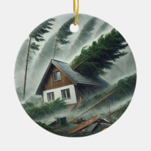 Bomb Cyclone House 5 Ceramic Ornament
