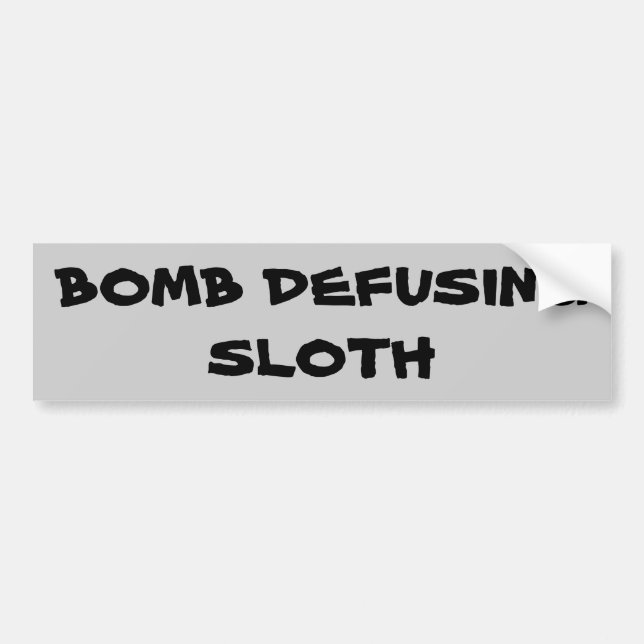 Bomb Defusing Sloth Bumper Sticker (Front)