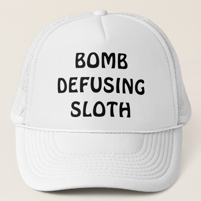 Bomb Defusing Sloth Trucker Hat (Front)