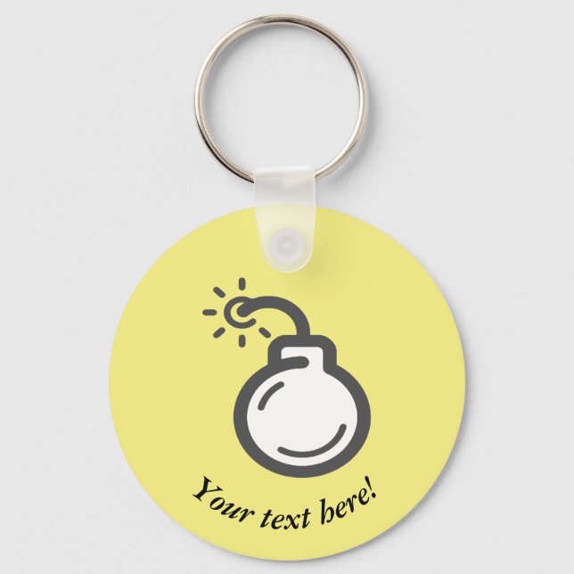 Bomb Icon Key Ring (Front)