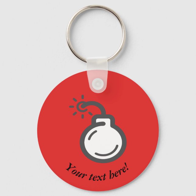Bomb Icon Key Ring (Front)