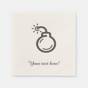 Bomb Icon Napkin