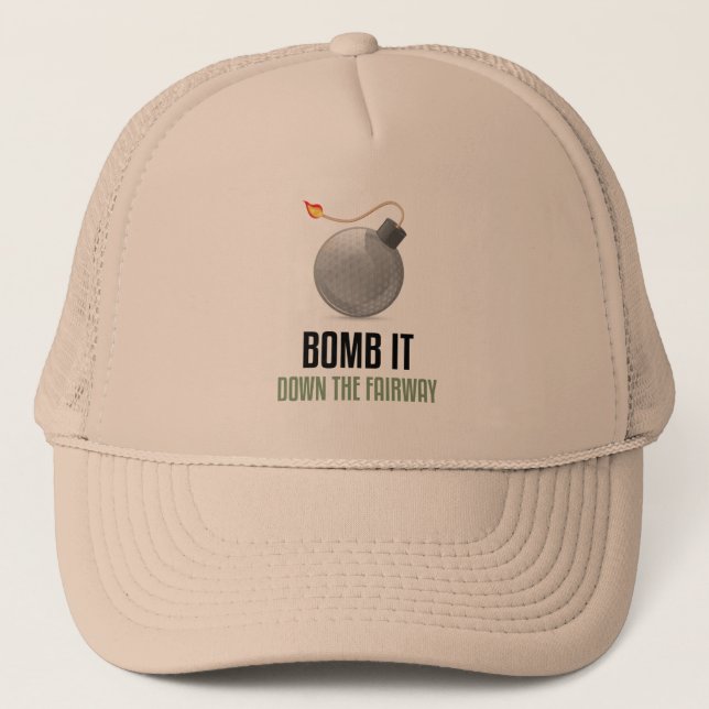 Bomb it Down the Fairway Trucker Hat (Front)