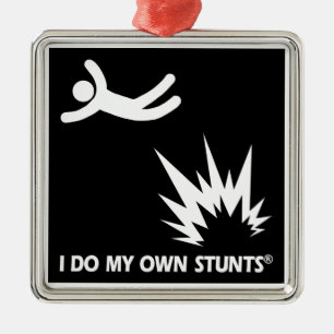 Bomb My Own Stunts Metal Ornament