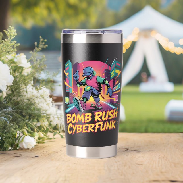 Bomb Rush Cyberfunk – Neon Street Rebellion Insulated Tumbler (Wedding (Rotated))