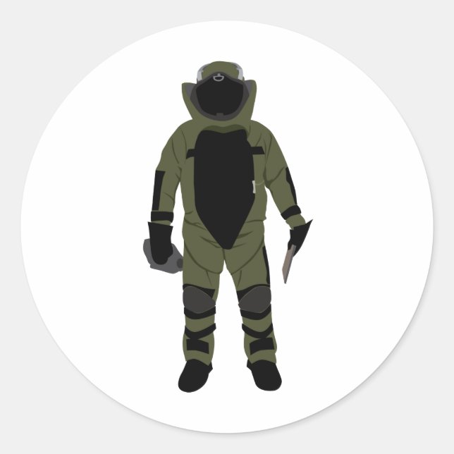 Bomb Suit Classic Round Sticker (Front)