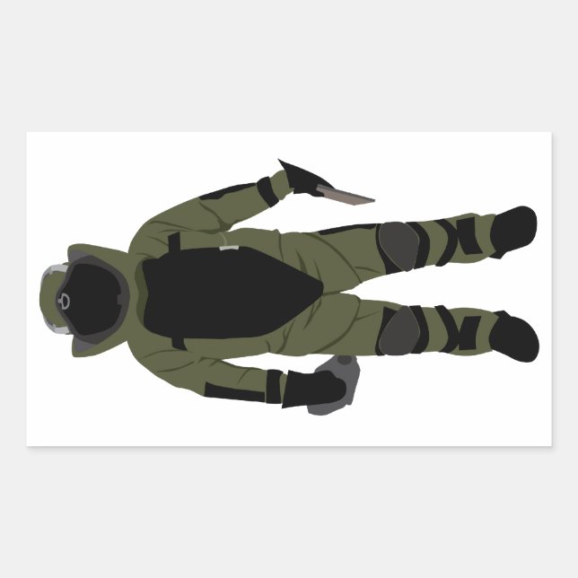 Bomb Suit Rectangular Sticker (Front)