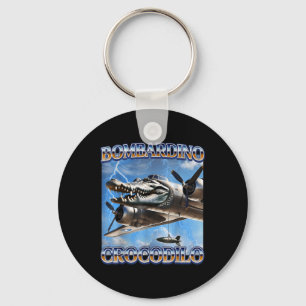 Bombardino Crocodilo Funny Italian Brainrot Memes Key Ring