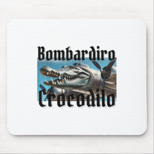 Bombardiro Bombardino Crocodilo Funny Italian Brai Mouse Pad