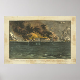 Bombardment of Fort Sumter by Ives Poster