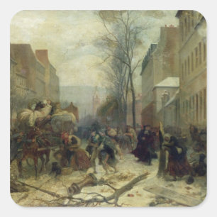 Bombardment of Paris in 1871 Square Sticker