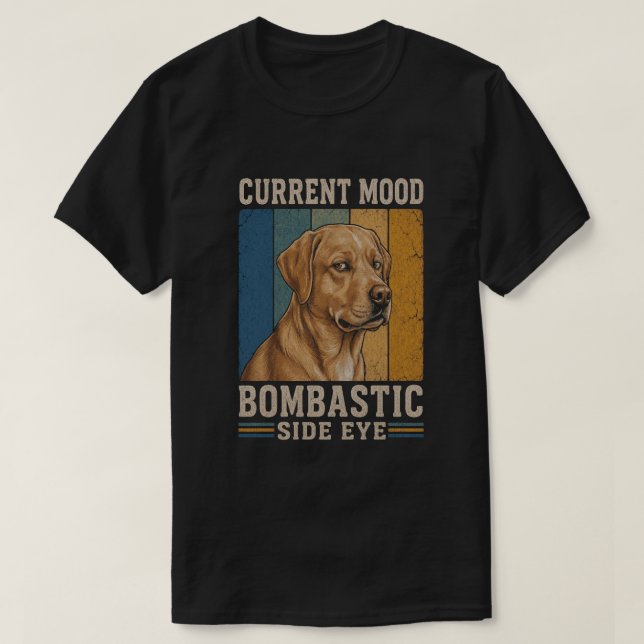 Bombastic Side Eye Labrador Retro Funny Dog Design T-Shirt (Design Front)