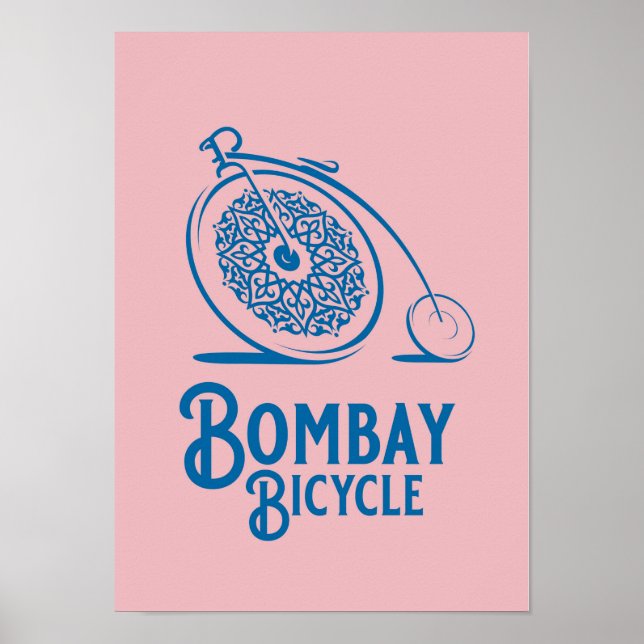 Bombay Bicycle Club - Vintage Style Print - Pink (Front)