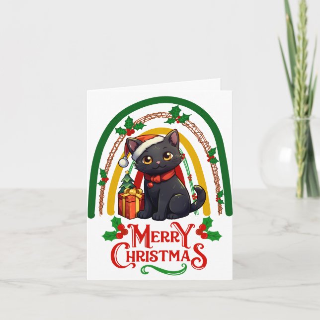 Bombay-cat Christmas Card (Front)