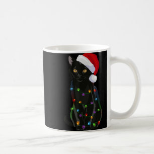 Bombay Cat Christmas Lights Xmas Cat Lover Santa H Coffee Mug