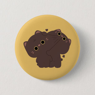 Bombay Cat Couple 6 Cm Round Badge