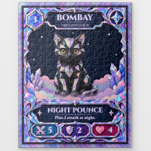 Bombay Cat, Rainbow Foil Art Jigsaw Puzzle