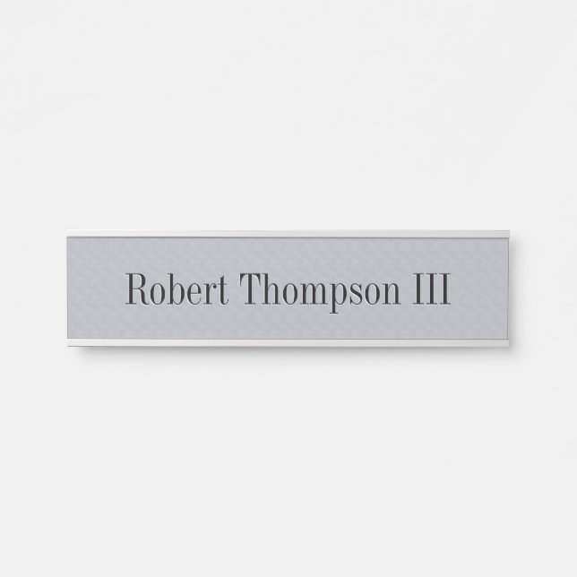 Bombay Grey Hanging Wall Desk Door Name Plate (Front)