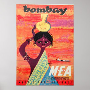 Bombay Vintage Travel Poster