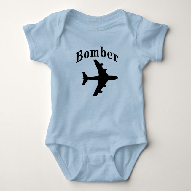 Bomber Boy Baby Bodysuit (Front)