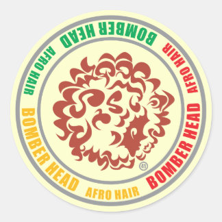 BOMBER-HEAD-RASTA (Sticker) Classic Round Sticker