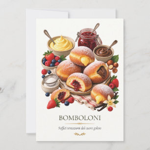 Bomboloni – Vintage Italian Dessert Invitation