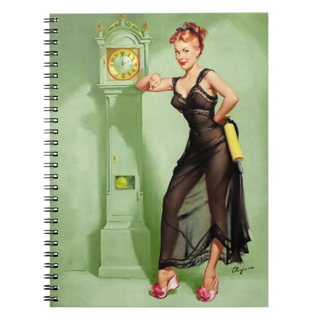 BOMBSHELL BAD GIRLS Retro Pin-Ups Notebook (Front)