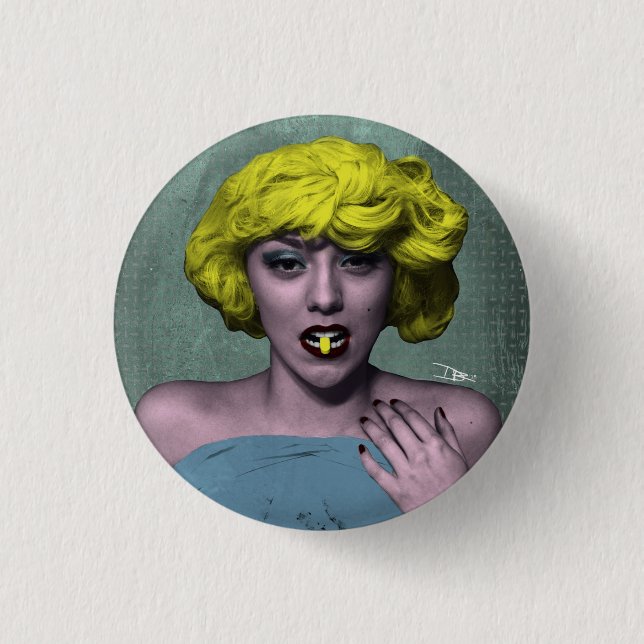 Bombshell POP Art Button (Front)