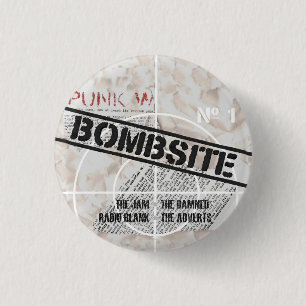 Bombsite Fanzine No, 1 cover 3 Cm Round Badge