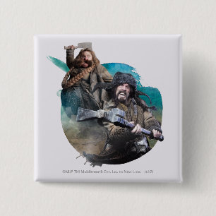 Bombur and Bofur 15 Cm Square Badge