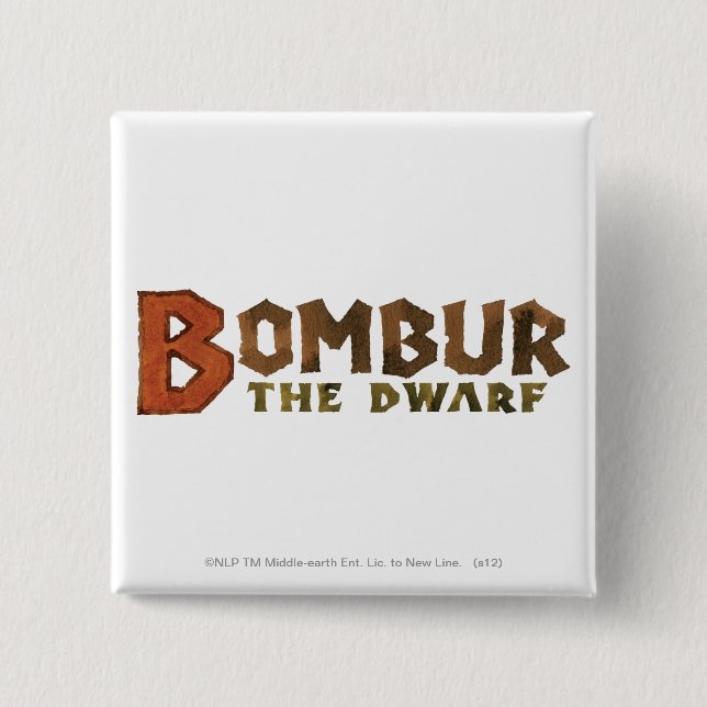 Bombur Name 15 Cm Square Badge (Front)