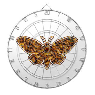 Bombyx Mori Silk Moth Life Cycle Silhouette Dartboard