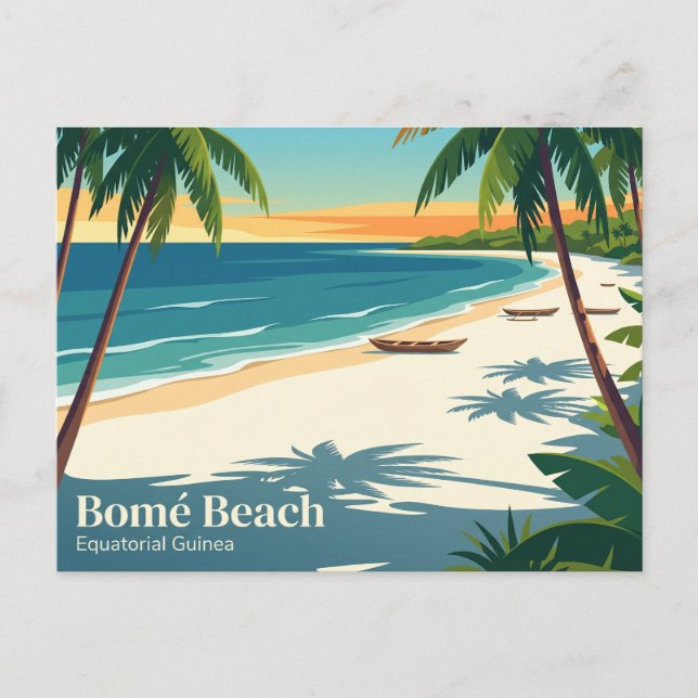 Bomé Beach Equatorial Guinea Postcard (Front)