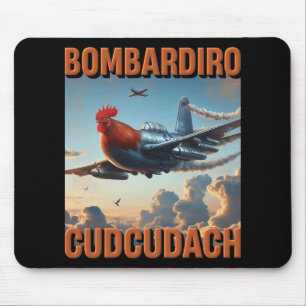Bomrdiro Cudcudach Italian Brainrot Plane Rooster Mouse Pad