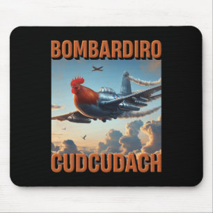 Bomrdiro Cudcudach Italian Brainrot Plane Rooster Mouse Pad