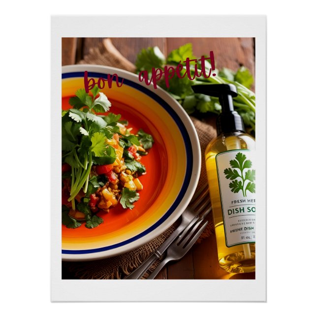 Bon Appétit – Anti-Cilantro Soap Joke  Poster (Front)