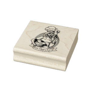 Bon Appetit Baker Rubber Stamp