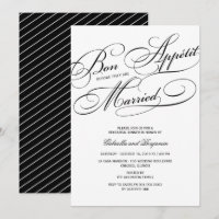 Bon Appetit Before Married Rehearsal Dinner Invite
