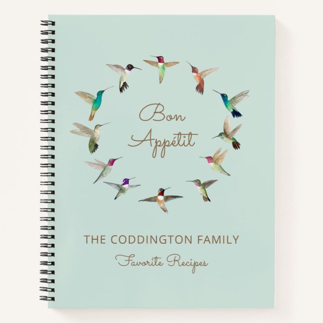 Bon Appétit California Hummingbirds Recipe Notebook (Front)