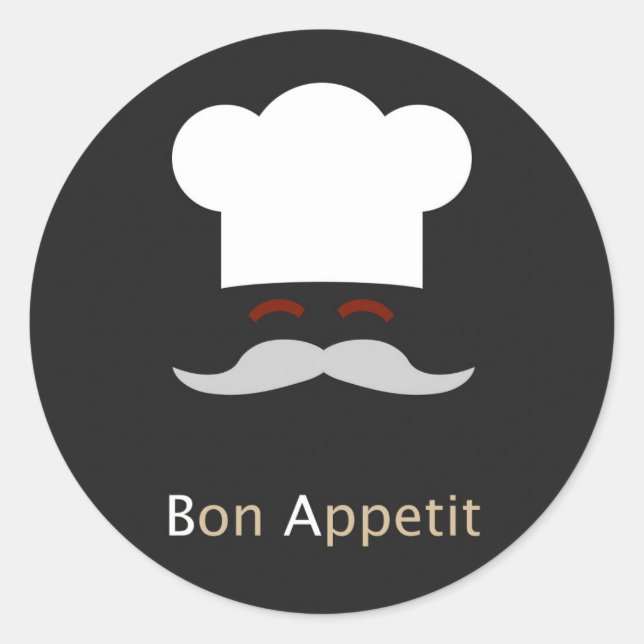 Bon Appetit Chef Classic Round Sticker (Front)