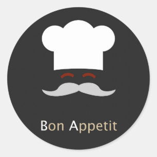 Bon Appetit Chef Classic Round Sticker
