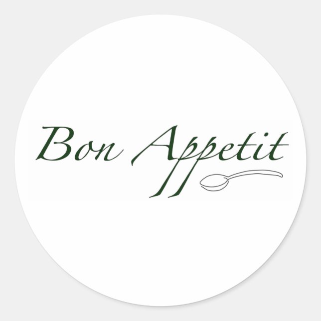 Bon Appetit Classic Round Sticker (Front)
