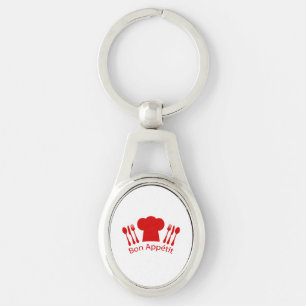 Bon Appetit Elegant Chef Hat Key Ring