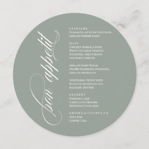 Bon Appetit elegant Menu